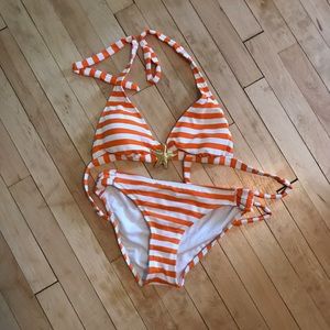 Orange Stripe bikini
